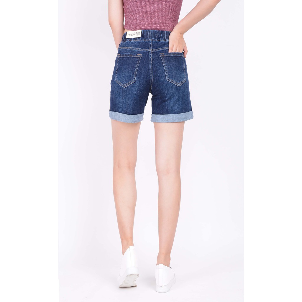 Quần short  jean nữ ngắn đẹp lưng cao cạp chun rách hàng hiệu cao cấp mã 448 VANIZEN