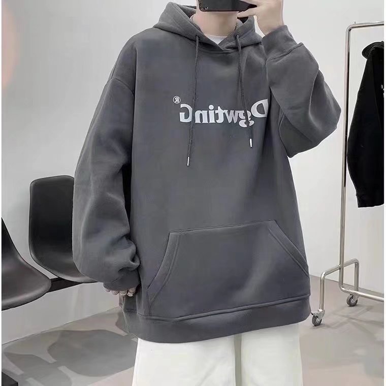 Áo hoodie Dáng Rộng In Chữ Phong Cách Hàn Quốc Thời Trang Mùa Đông Cho Nam [M-5XL]