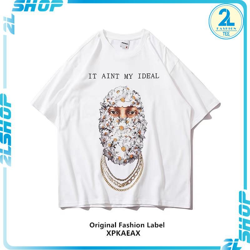 Áo thun unisex in hình Người bịt mặt hoa cúc IDEAL - Áo phông nam nữ ninza form thụng In Hình 5D nổi chất mềm đẹp