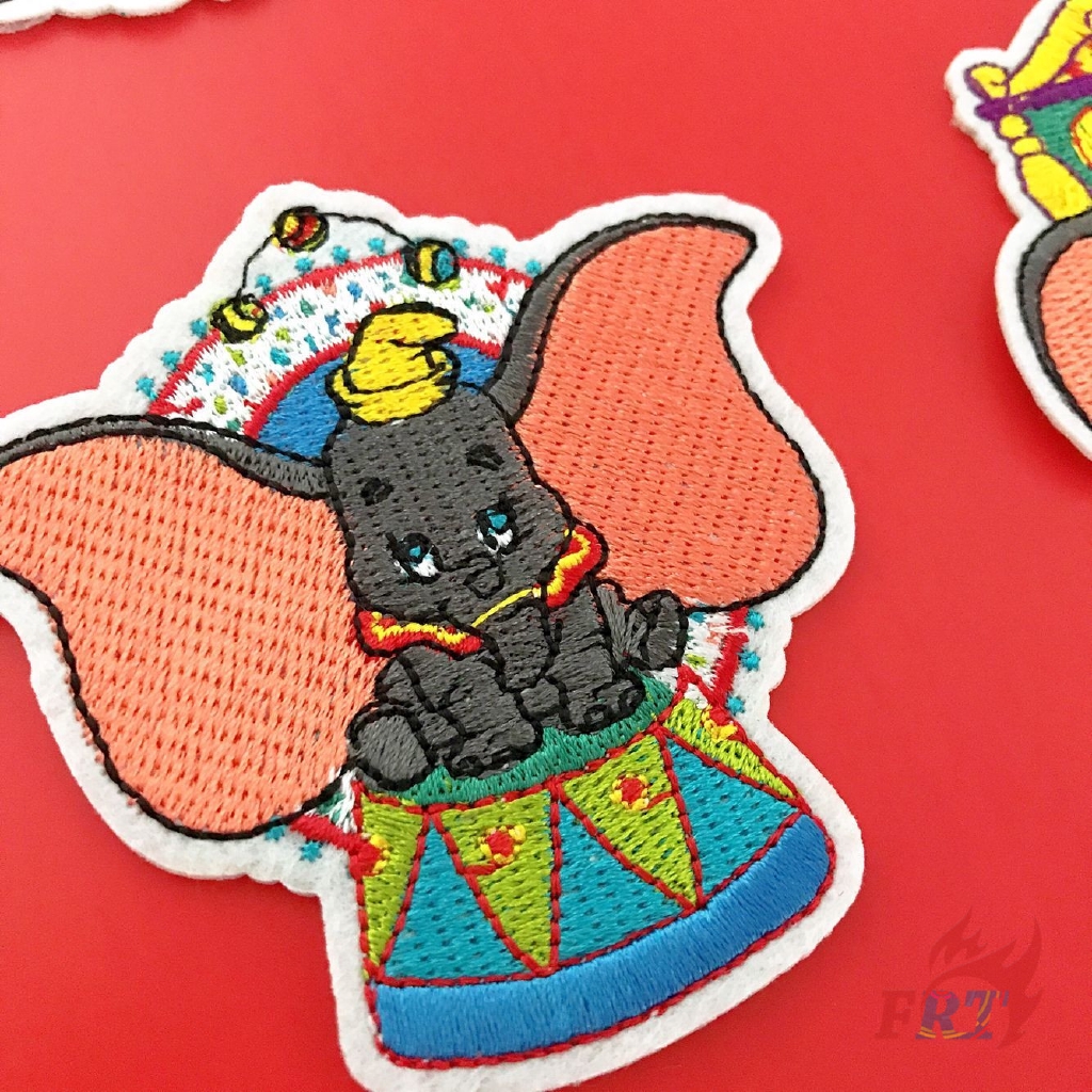 &gt; Ready Stock &lt; ☸ Disney - Dumbo S-3 Patch ☸ 1Pc Circus Elephant Diy Sew on Iron on Patch