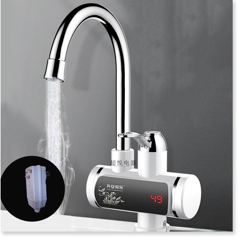 Vòi Lavabo Nóng Lạnh Inox 304Chống giậtlàm nóng trực tiếp tại vòi, tiết kiệm điện và nước, có Rơ-le chống giật an to