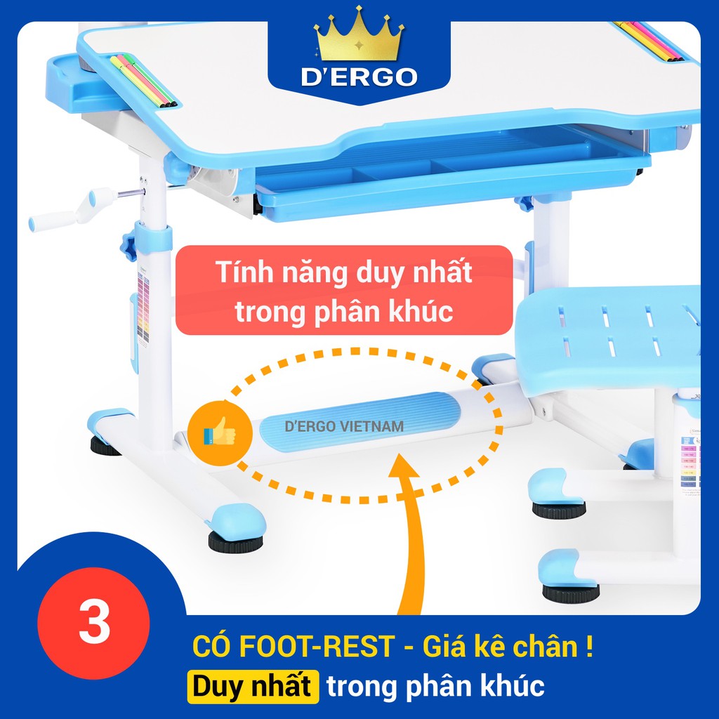{Chính Hãng D'Ergo} Bộ bàn học chống gù, chống cận iSmart-D8 | BigBuy360 - bigbuy360.vn