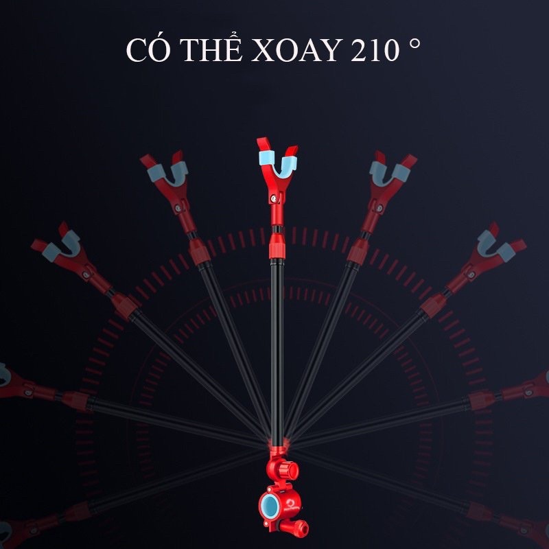 Ngoe chống cần câu đài cao cấp Hợp kim, thu gọn dễ dàng, độ bền cao, xoay 90 độ