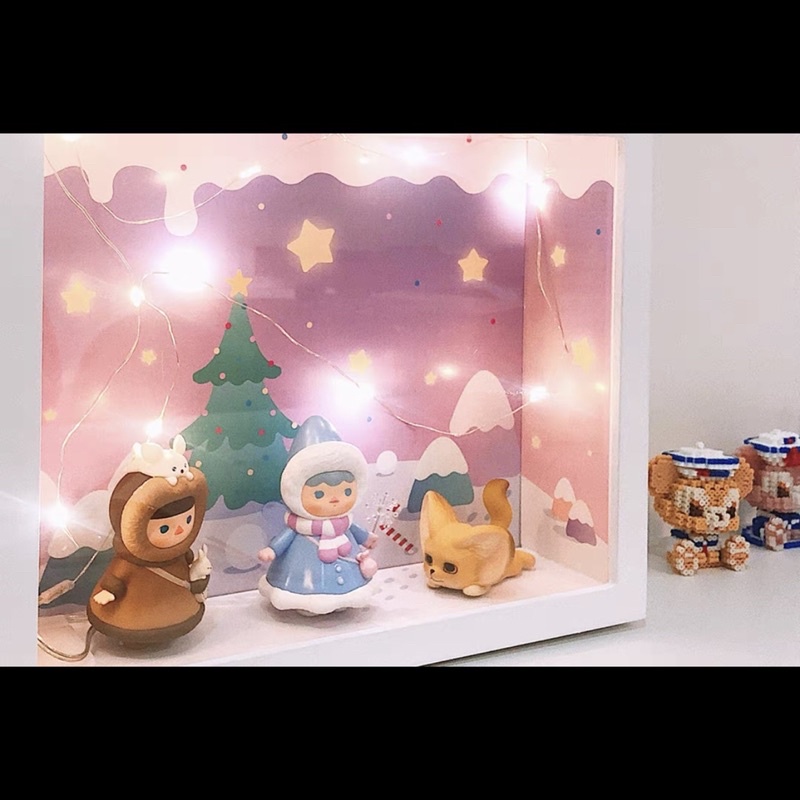 Dây đèn LED trang trí dây đèn đom đóm fairy màu vàng ấm trang trí phòng học phòng ngủ bộ đồ chơi lắp ráp xếp hình Legogi
