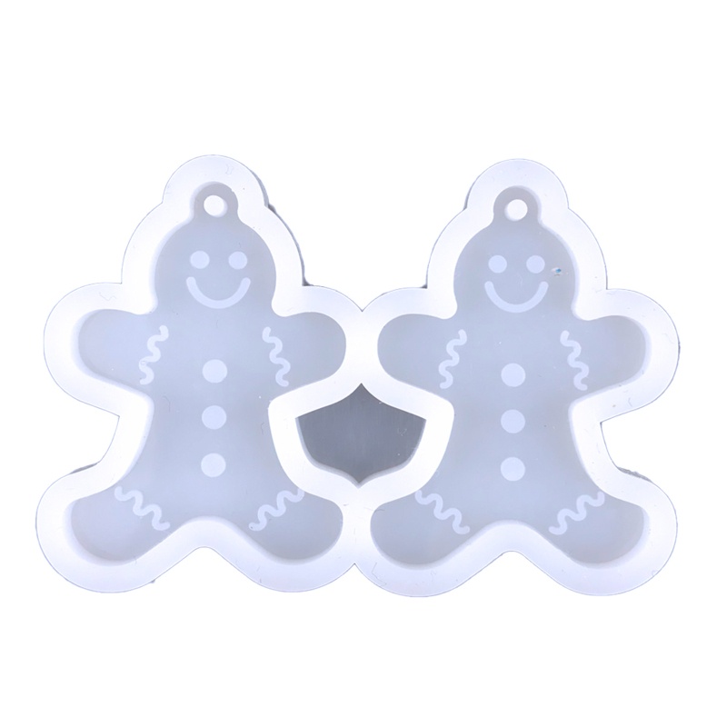 Khuôn Silicone Làm Bông Tai / Móc Khóa Hình Bánh Gừng / Người Đàn Ông Diy