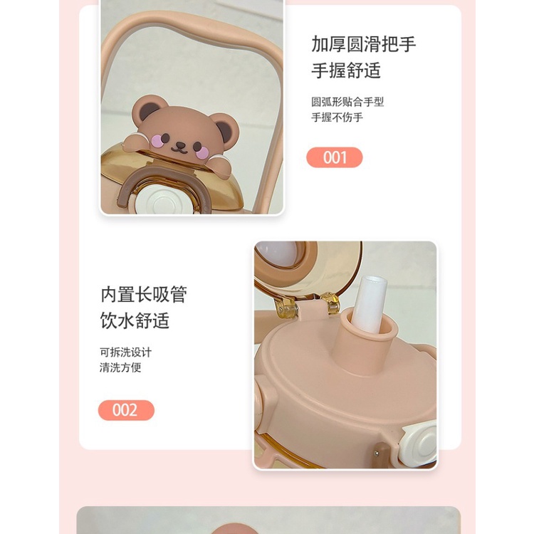 PVN44977 Bình nước dung tích lớn hình dễ thương, bình nước hình gấu thỏ heo Giá Rẻ