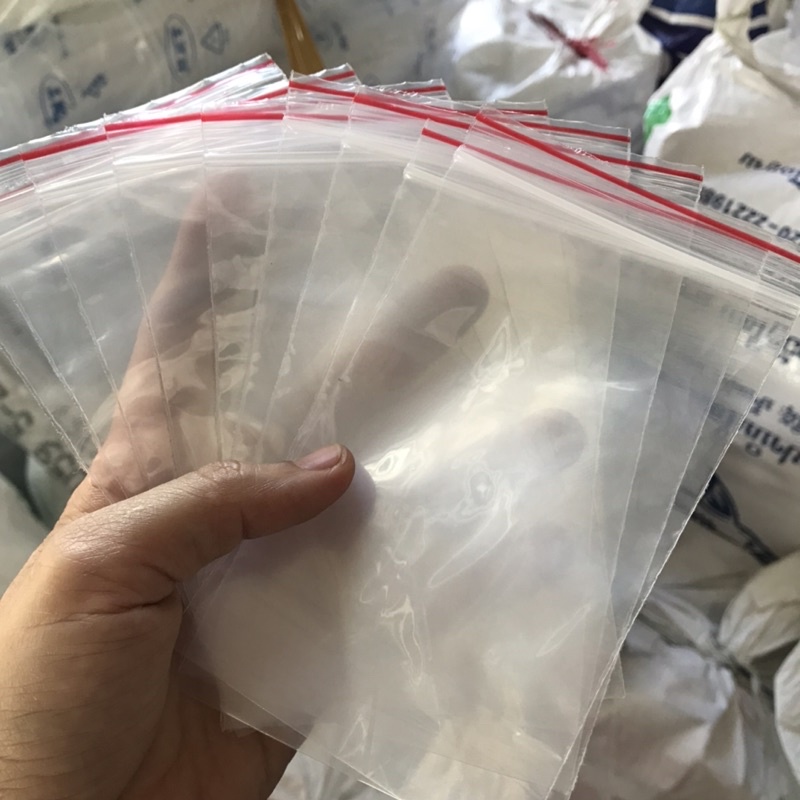 100gram túi zip khoá miệng viền đỏ