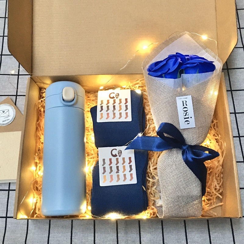Tri Ân Box - Quà tặng hoa sáp bình nước giữ nhiệt, quà ý nghĩa đặc biệt cho mẹ, bạn gái, chị em gái, thầy cô giáo