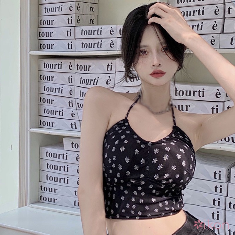 Áo hai dây In Hoa Dáng Ôm Gợi Cảm Thời Trang Dành Cho Nữ