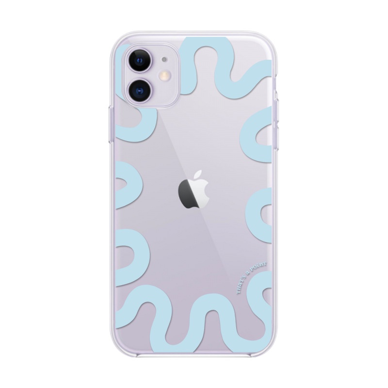 Ốp Điện Thoại Trong Suốt Màu Xanh Dương Cho Iphone 14 7 / 8 SE2020 7 + 8 PLUS 11 12 13 Mini PRO MAX