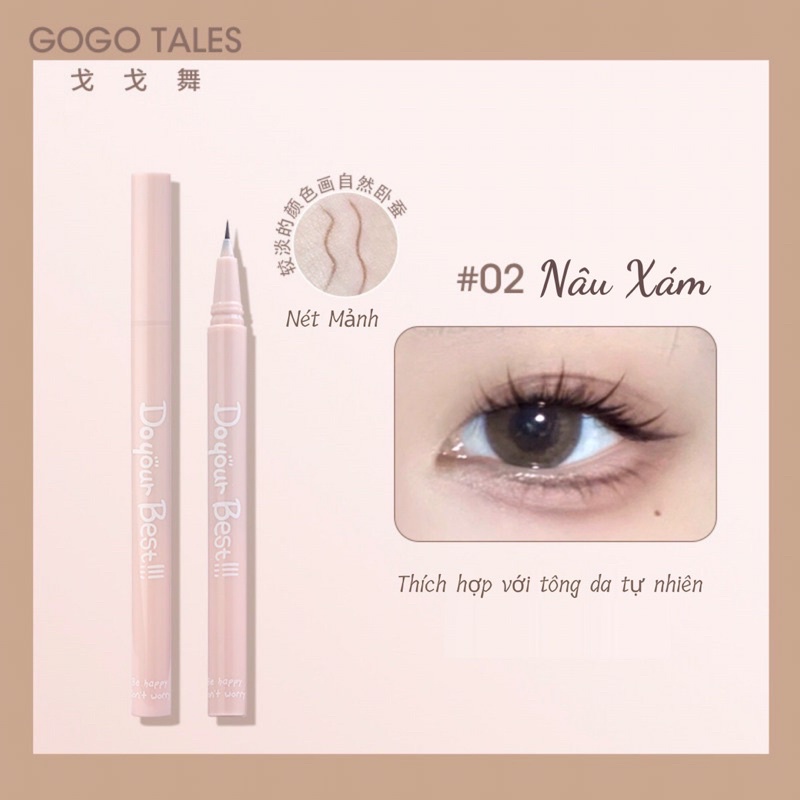 Bút Kẻ Bọng Mắt GOGO TALES Lying Silkworm Eyeliner