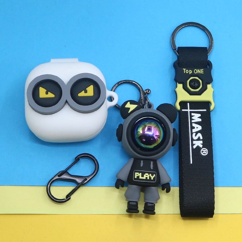 Vỏ Bảo Vệ Hộp Sạc Tai Nghe Samsung Galaxy Buds 2 Live Pro Bằng Silicon Mềm Hình Gấu Tia Chớp