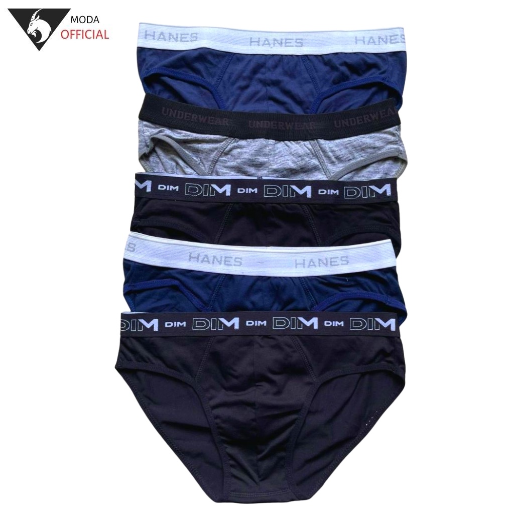 Combo 5 quần lót HANES tam giác MODA nam co giãn đủ size M - XXL, quần sịp nam chéo tam giác giao màu ngẫu nhiên
