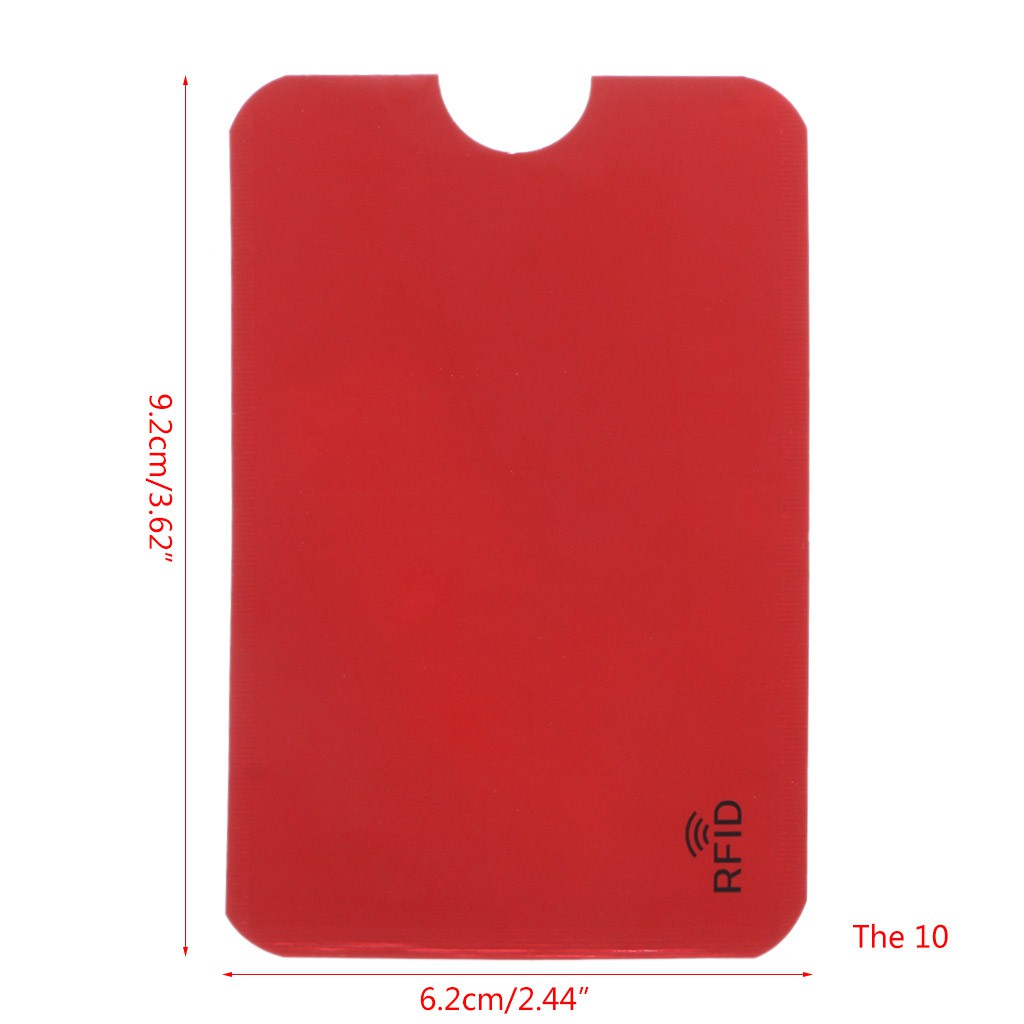 Set 10 bao bảo vệ thẻ tín dụng chặn RFID bằng lá nhôm