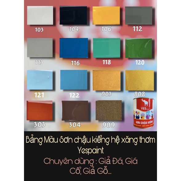 Sơn Chậu Kiểng Hệ Thơm Yespaint ( Bền màu, Bóng đẹp, nhiều màu sắc )