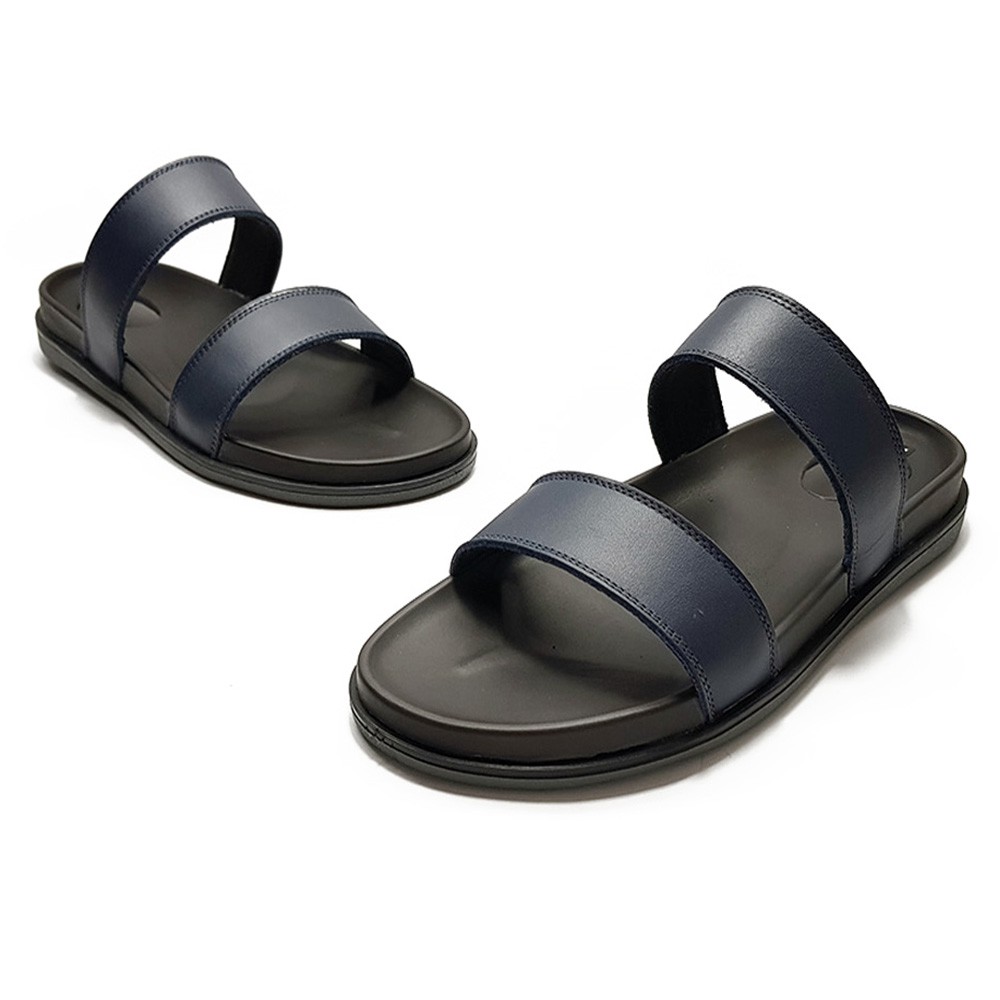 Dép Nam Da Thật Quai Ngang DE5816