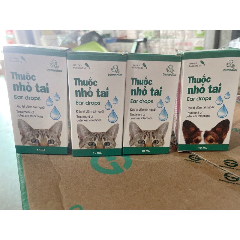 Thuốc nhỏ tai - Đặc trị viêm tai chó mèo / Vemedim lọ 10ml