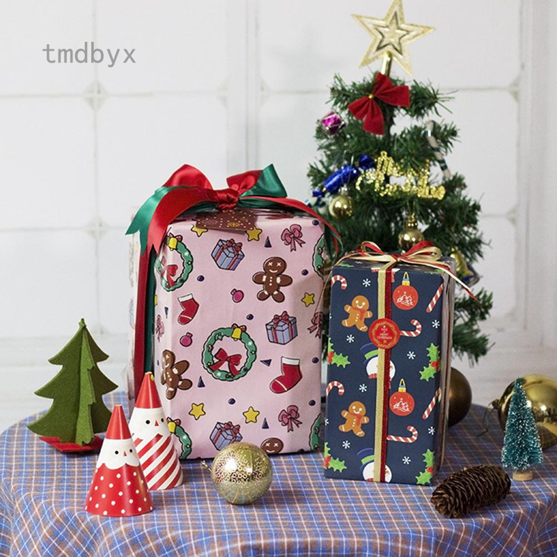 Tmdbyx Cuộn Giấy Gói Quà Giáng Sinh