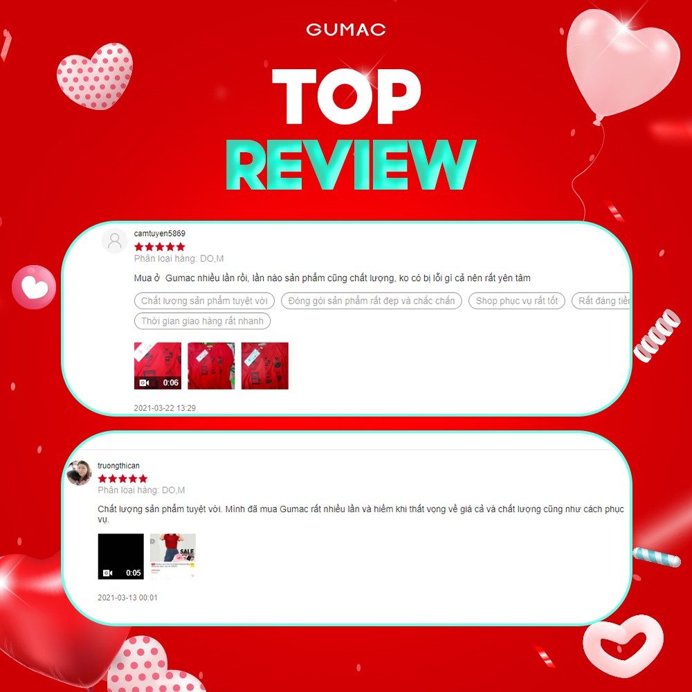 [Mã WABRGU100 giảm 15% đơn 249K tối đa 100k] Áo thun nữ in ấm trà GUMAC thiết kế năng động kiểu basic màu đỏ ATB357 | BigBuy360 - bigbuy360.vn