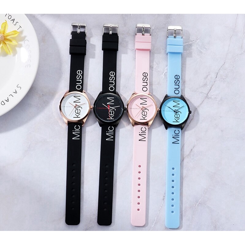 Disney Cutie Girl Quartz Waterproof Wrist Watches Children Cartoon Lovely Students Mickey Watch Clock Gift