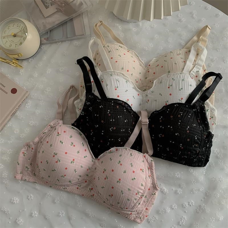 Áo Lót Nâng Ngực Không Gọng Không Đường May Size 32-38AB In Họa Tiết Hoa Xinh Xắn Thời Trang Cho Nữ | BigBuy360 - bigbuy360.vn