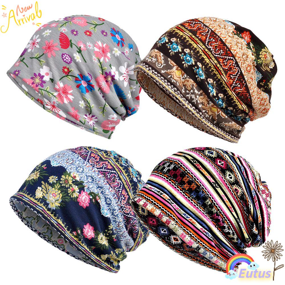 Mũ Turban Cotton Co Giãn Giữ Ấm Mùa Đông Dành Cho Nữ