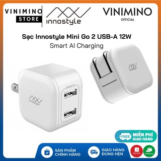 [Chính hãng] Củ sạc Innostyle Minogo 2 USB A 12W - Smart AI Charging | Vinimino