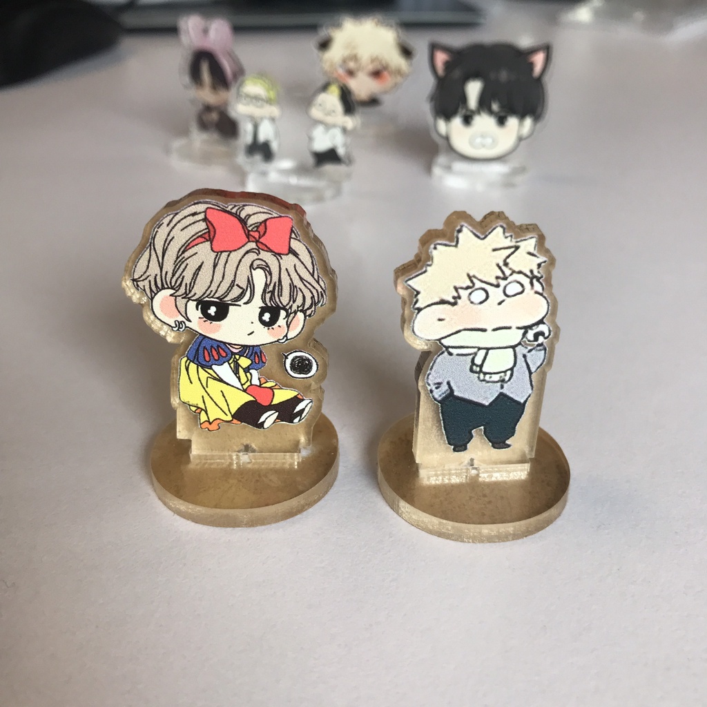 Standee Acrylic Mini  2x2cm In Theo Yêu Cầu in hình Đam Mỹ, Anime, Boy Love, Ma Đạo Tổ Sư, Bjyx,Ido,Kpop,Yaoi,Manga,v.v.