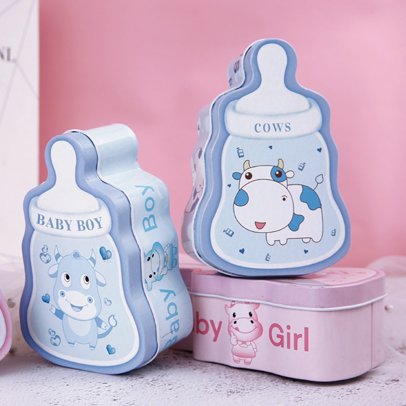 Hộp Thiếc Rỗng Đựng Kẹo / Sữa Em Bé Bằng Kim Loại