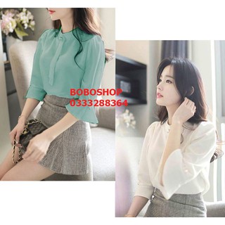 Áo sơ mi công sở ❣️FREESHIP❣️ÁO TAY LOE XO [ao nu dep]
