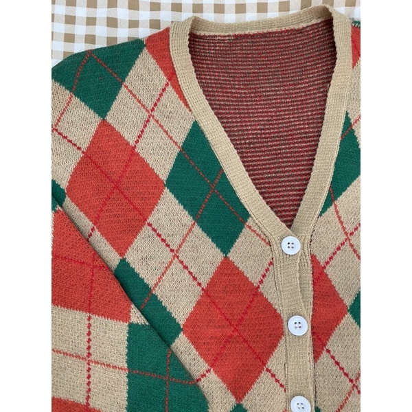 Áo Cadigan Len Hoạ Tiết Trám Hàn Quốc (Hàng QC loại 1) Áo Khoác Len Xinh Xắn Ulzzang | BigBuy360 - bigbuy360.vn