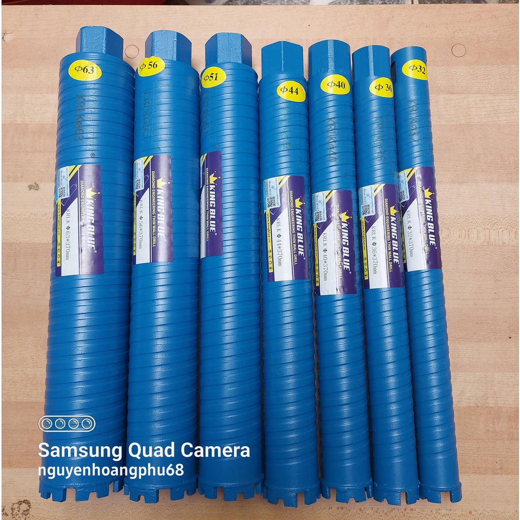 Mũi khoan rút lõi bê tông, khoan khoét tường gạch bê tông thương hiệu King Blue chất lượng