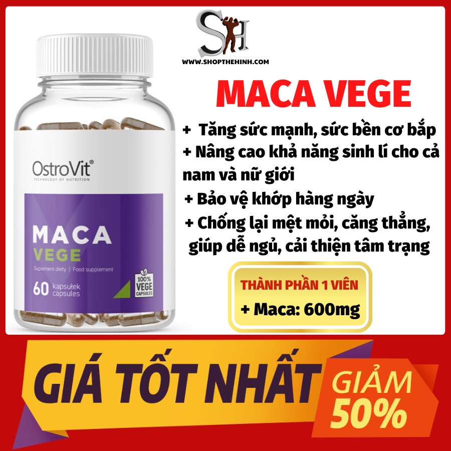 Ostrovit MACA Vege 600mg  - Viên Tăng Cường Sinh Lý, Cái Thiện Khả Năng Ham Muốn