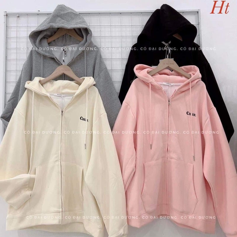 Áo khoá nỉ cotton CHEER HT12