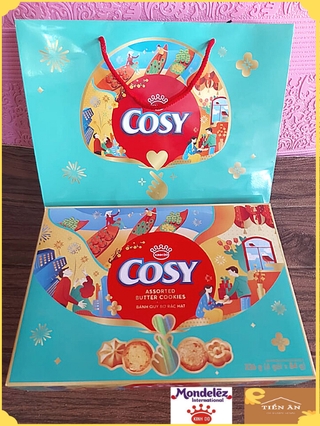 Bánh Cosy Tết Quy Bơ Rắc Hạt Hộp Giấy 336g