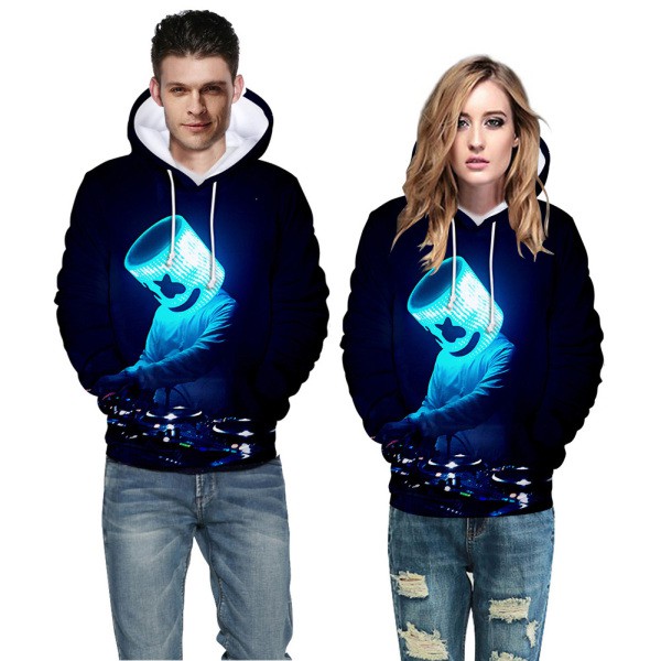 Áo hoodie dáng dài in họa tiết 3D dạ quang cho nam nữ | BigBuy360 - bigbuy360.vn
