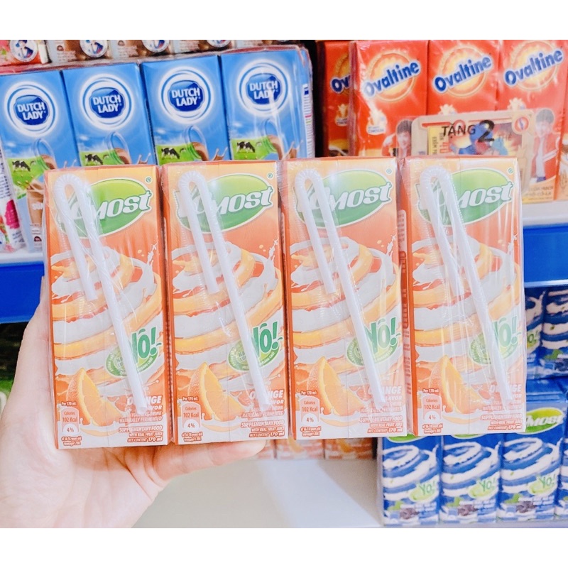 SỮA CHUA HƯƠNG CAM, BẠC HÀ VIỆT QUẤT, HƯƠNG DÂU YOMOST 170ML