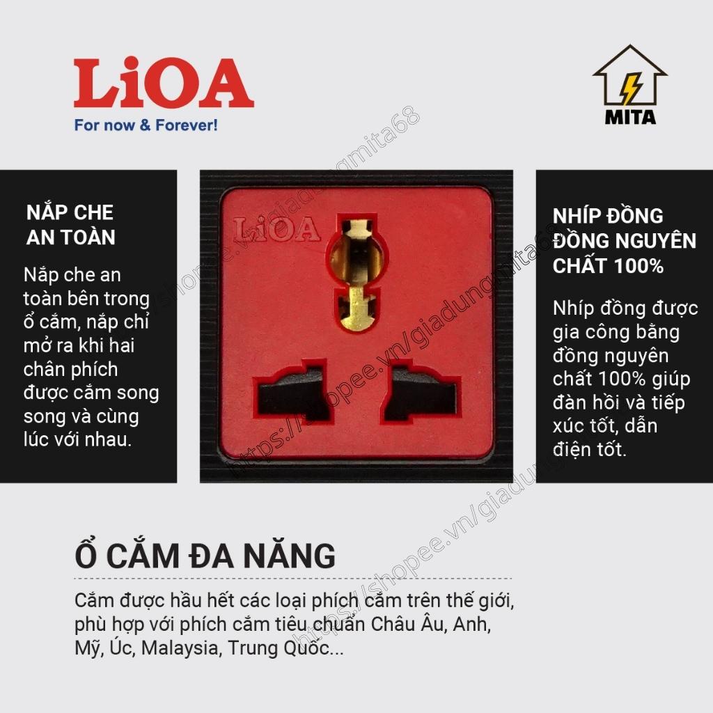 Ổ cắm điện LiOA 10 lỗ có mạch chống sét 10 OFFICE-3 - MITA