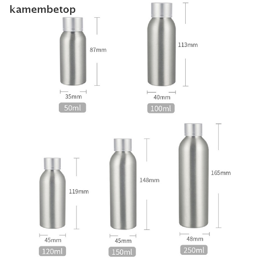 Chai Rỗng Bằng Nhôm Dung Tích 50 / 100 / 120 / 150 / 250ml Dùng Để Đựng Mỹ Phẩm Đa Năng Tiện Dụng