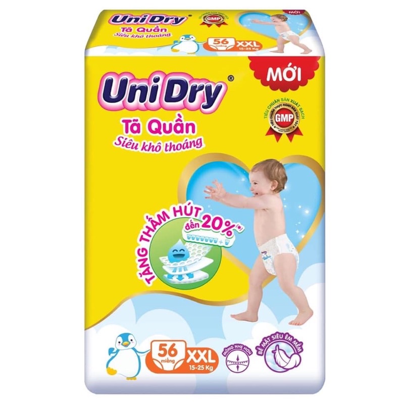 tã bỉm dán, quần UniDry M76, L68, XL62,  XXL56( Tặng quà)