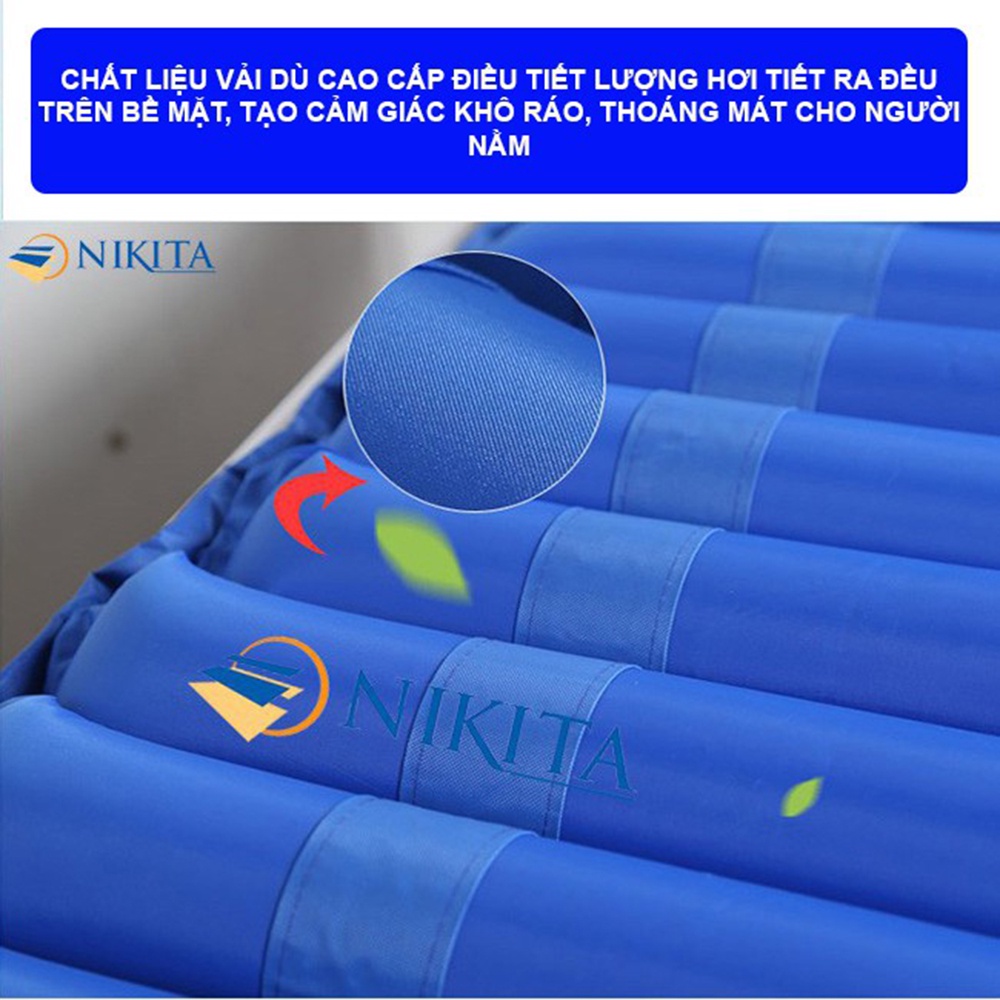 Đệm khí chông loét, Dùng trong chăm sóc y tế, luồn hơi lưu thông liên tục, Chống ủ nóng - Bảo hành chính hãng 12T