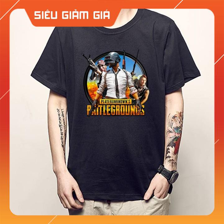 [GIẢM GIÁ] Áo phông in hình game PUBG Battlegrounds Mobile màu đen đẹp giá rẻ | BigBuy360 - bigbuy360.vn