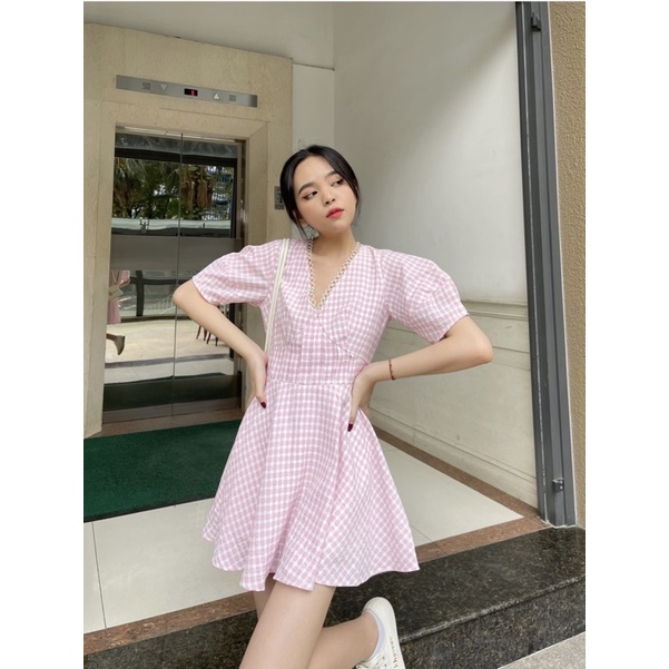 Sibling House - Đầm cổ phối ren Aine