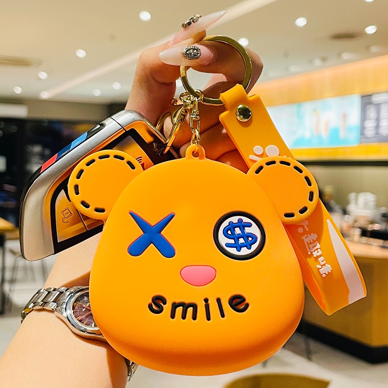 Móc Khóa Silicone Hình Gấu Sáng Tạo Thời Trang