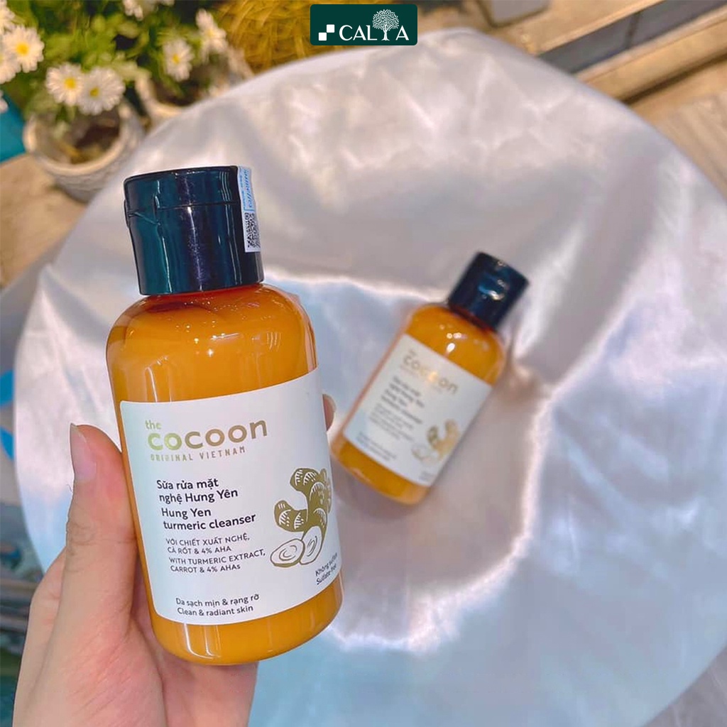 Sữa Rửa Mặt Cocoon Nghệ Hưng Yên Làm Sạch Mịn Màng, Sáng Da, Mờ Thâm - Cocoon Hung Yen Turmeric Cleanser 140ml