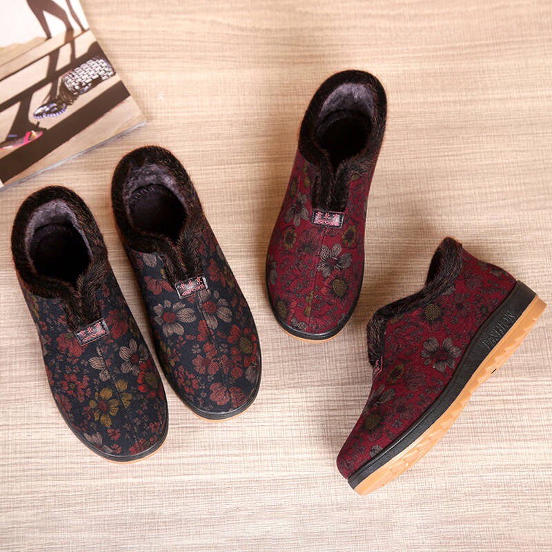 Giày lót lông siêu ấm cho người trung niên các bà các mẹ