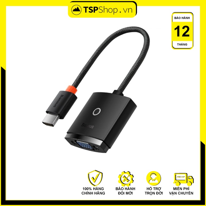 Hub Chuyển Đổi Kết Nối Baseus Lite Series Adapter HDMI to VGA
