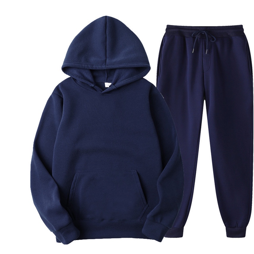 Bộ Áo Hoodie + Quần Thể Thao Unisex Thời Trang