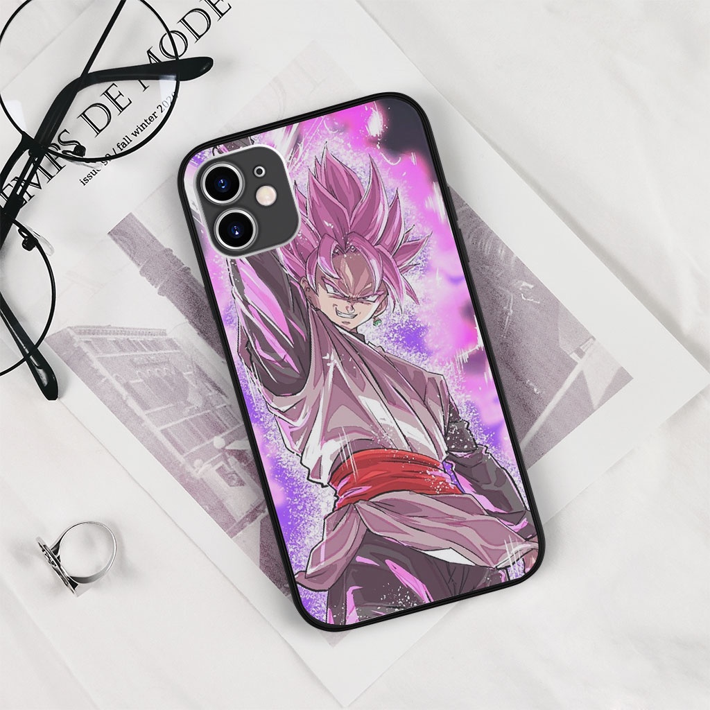 Ốp điện thoại Black goku hiển linh mỉm cười với kẻ địch dành cho Iphone 6 7 8 Plus 11 12 13 PRO MINI GOKPOD00057