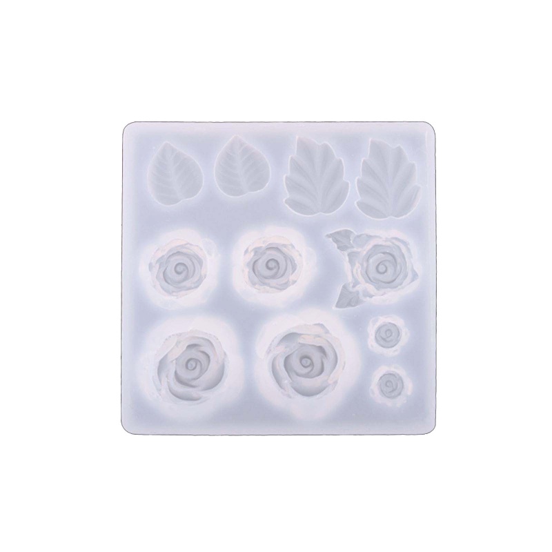 Khuôn Silicone Làm Bông Tai Resin DIY Hình Hoa Lá Thời Trang